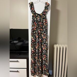 LOFT floral jumpsuit